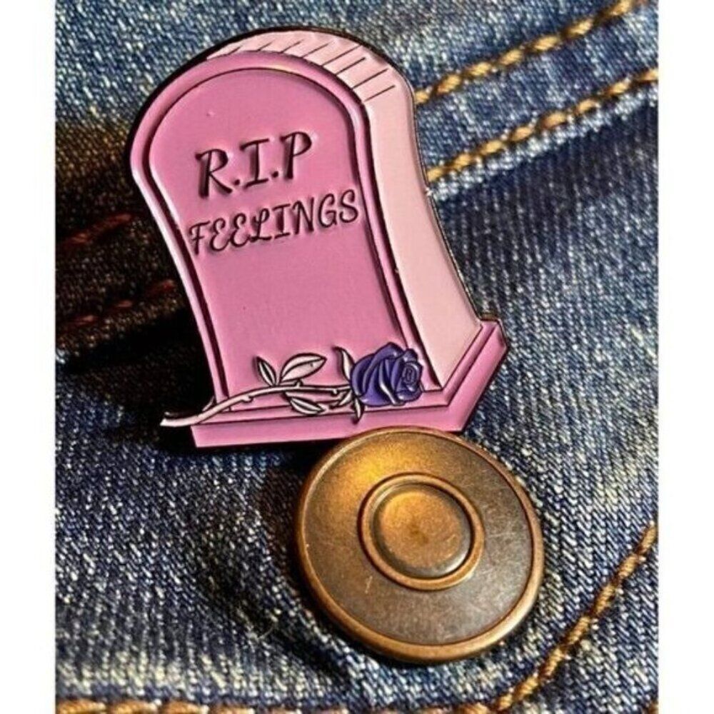 3/20 RIP Feelings Enamel Pin